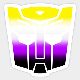 Nonbinary Autobot Pride Sticker